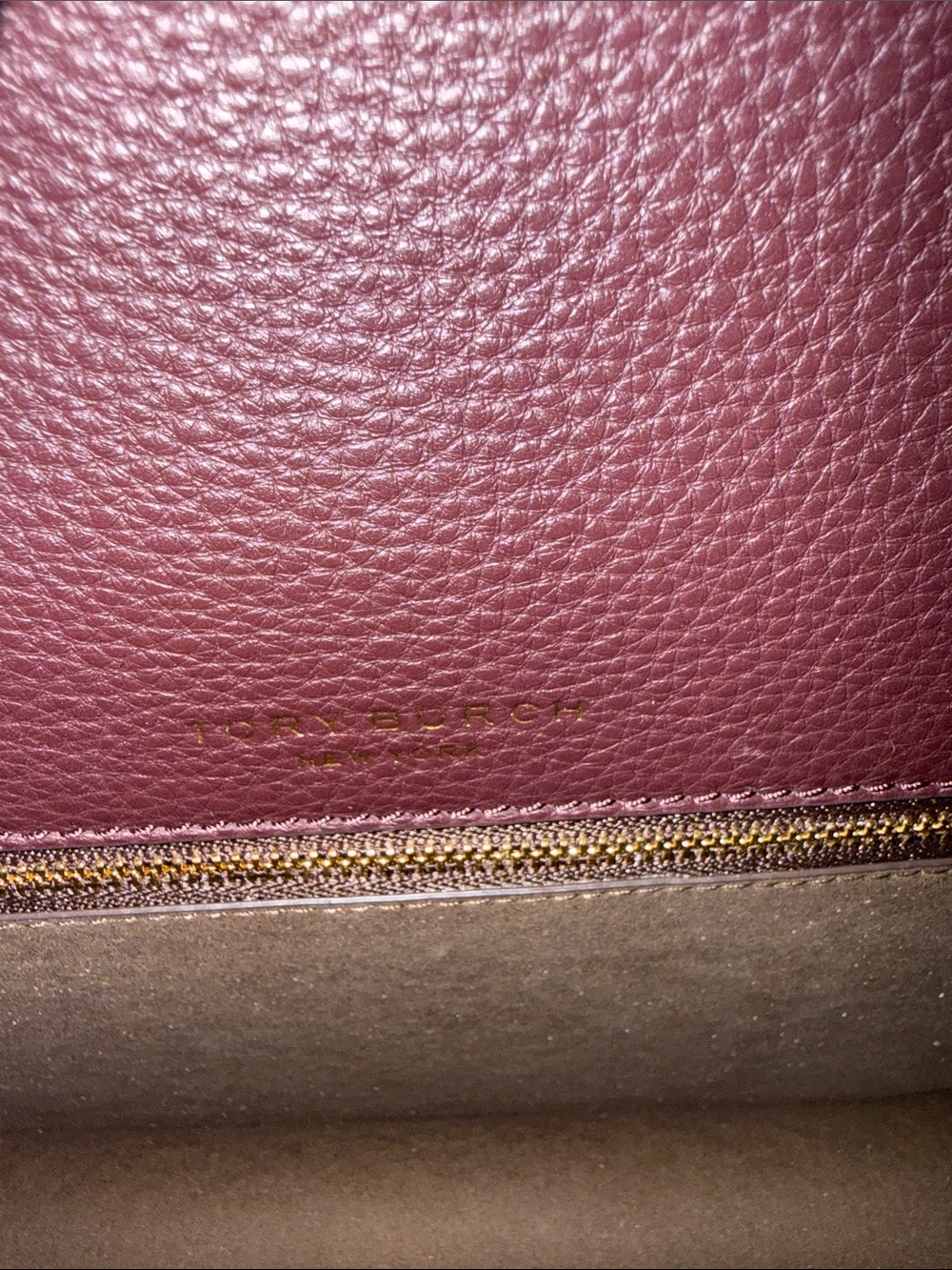 Tory Burch Dark Brown Leather Logo Shoulder Miller Bag with Gold Chain Like New - Picture 7 of 10